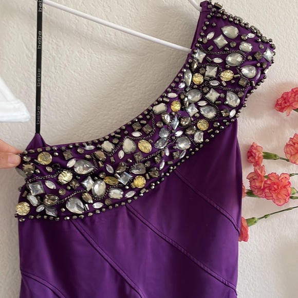 Bebe Cocktail Dress 💜 Size XS-S - Picture 3 of 12